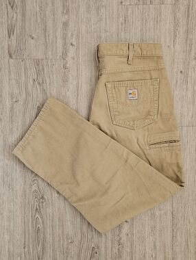 Carhartt Men's 34x30 FR Khaki Tan Duck Work Chinos